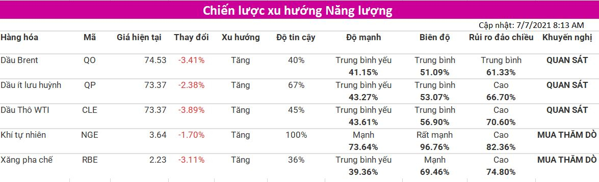 Tham khảo Chiến lược xu hướng nhóm Năng Lượng (cập nhật 07/07) từ VMEX