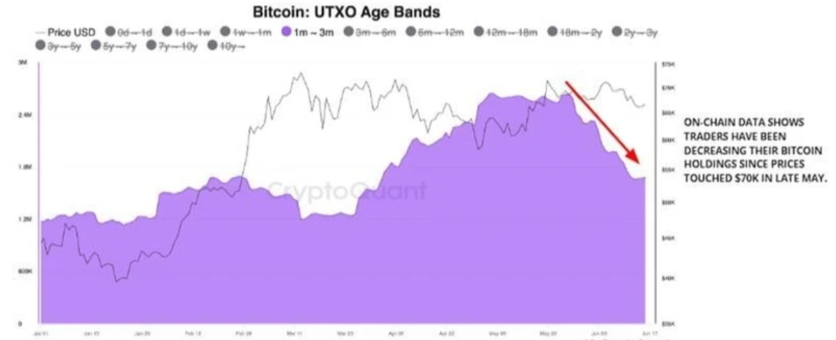 Nhóm tuổi UTXO cho thấy thiếu nhu cầu. Nguồn: CryptoQuant