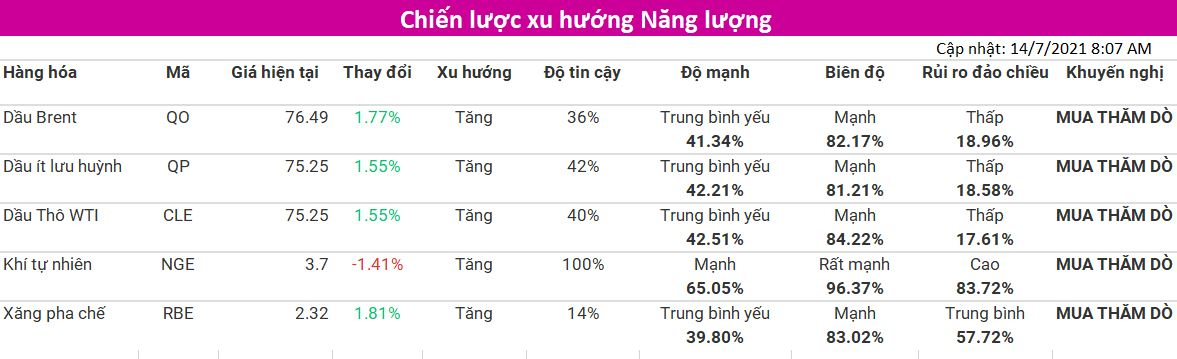 Tham khảo Chiến lược xu hướng nhóm Năng Lượng (cập nhật 14/07) từ VMEX