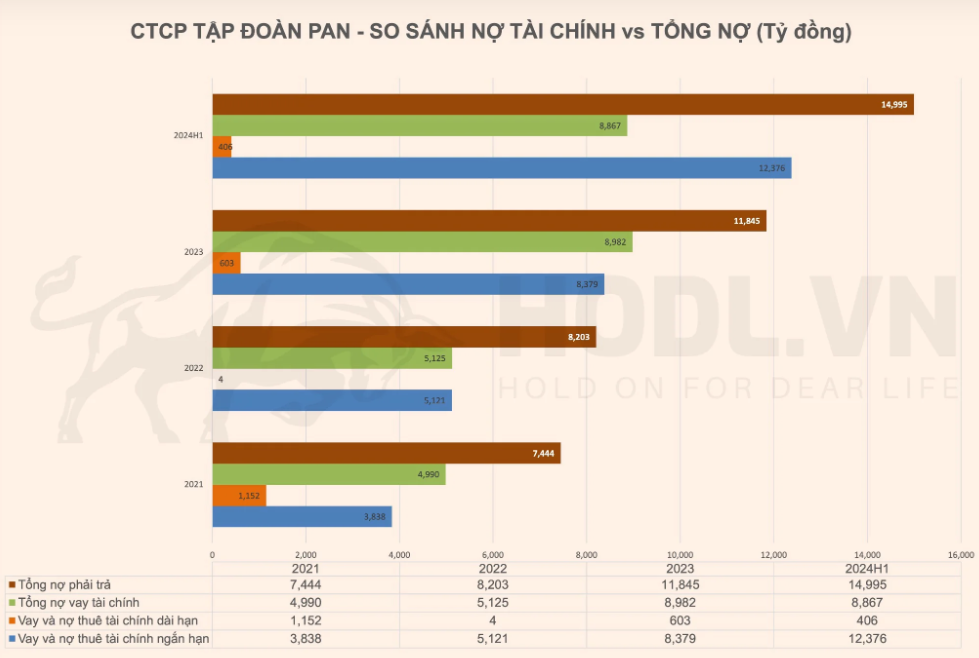 Cấu trúc nợ CTCP Tập đoàn PAN H1-2024
