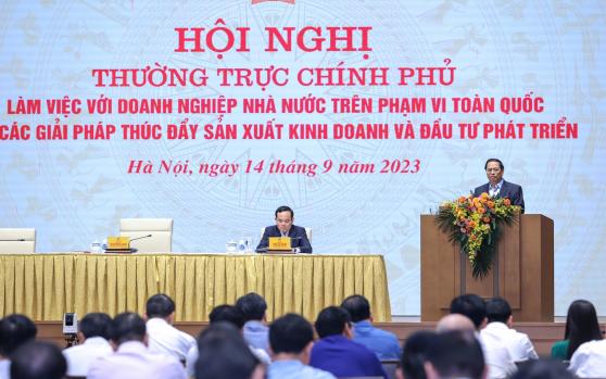 Thủ tướng chủ trì hội nghị làm việc với doanh nghiệp Nhà nước trên phạm vi toàn quốc