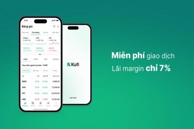 Kafi: Vận động cùng thị trường với ưu đãi bùng nổ, lãi suất margin 7%, miễn phí giao dịch