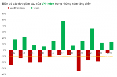 Thị trường đã trải qua nhịp điều chỉnh nào trong năm 2024?