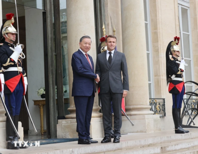 Tổng Bí thư, Chủ tịch nước Tô Lâm hội đàm với Tổng thống Pháp Emmanuel Macron