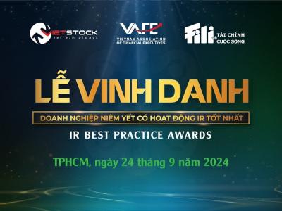 Lễ vinh danh IR Awards lần thứ 14 sẽ được tổ chức vào ngày 24/09/2024