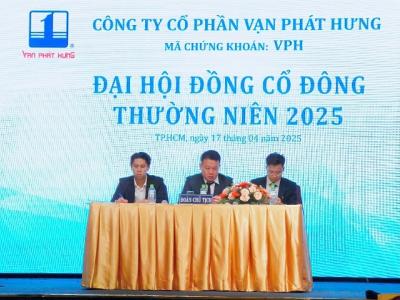 ĐHĐCĐ VPH: Kế hoạch lãi giảm hơn 80%, sáp nhập tỉnh thành sẽ ảnh hưởng tiến độ dự án An Hưng