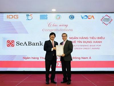 SeABank khẳng định dấu ấn bền vững với 2 giải thưởng Ngân hàng Việt Nam tiêu biểu