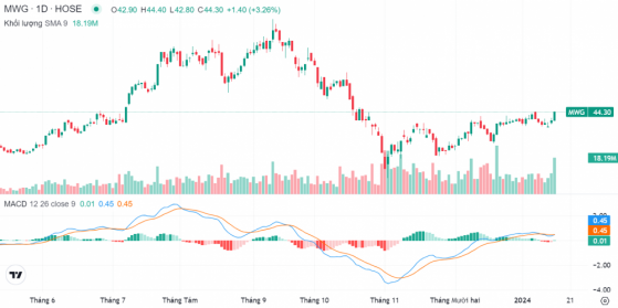 Khối ngoại âm thầm trở lại Thế giới Di động, cổ phiếu MWG phát tín hiệu tăng