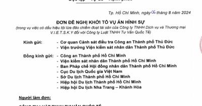 Đề nghị khởi tố vụ Công ty V.I.E.T S.K.Y bị tố lừa đảo