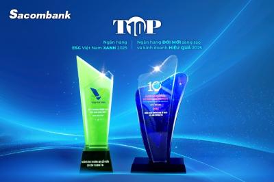 Sacombank đạt 2 giải thưởng VIE 10 và ESG 10 - Khẳng định mục tiêu kinh doanh hiệu quả và phát triển bền vững 