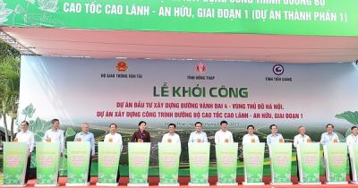 Khởi công cao tốc Cao Lãnh - An Hữu, từng bước hình thành mạng lưới cao tốc Vùng Đồng bằng sông Cửu Long