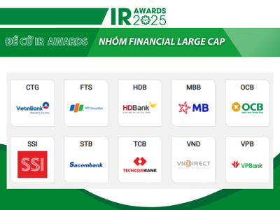 10 doanh nghiệp Financial Large Cap được Đề cử IR Awards 2025