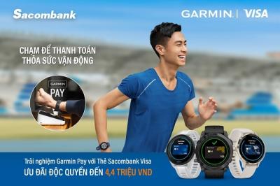 Sacombank kết nối thanh toán với Garmin Pay - Giải pháp thanh toán không tiếp xúc trên đồng hồ thông minh 