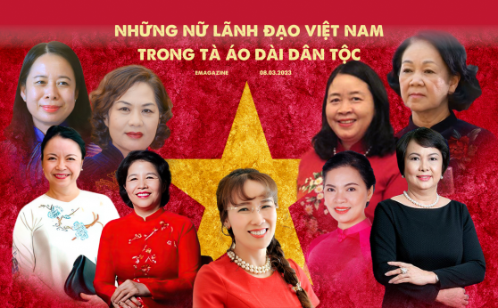 Những nữ lãnh đạo Việt Nam trong tà áo dài dân tộc